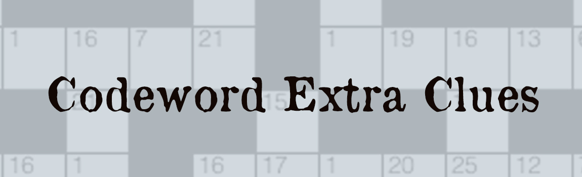 Codeword Extra Clues